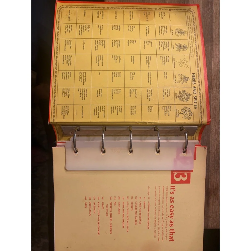 Vintage Betty Crocker Cookbook 5 Ring Spiral Binder Golden Press Red Retro 1969